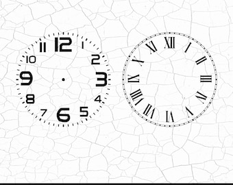 Clock Face SVG, Roman Numeral & Modern Designs, Digital Download