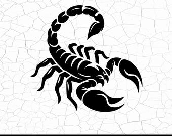 SVG de escorpión, archivos de corte de escorpión, silueta vectorial de animal, clip art de escorpión, SVG de animal del desierto, descarga digital