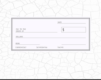 Bankcheck SVG, check Clipart, blank checkmall, checkhäfteikon, utskrivbar penningbetalningsdesign, Cricut Cut-fil, digital nedladdning