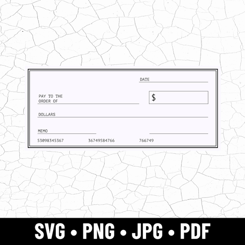 Blank Cheque Template - Etsy UK