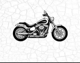 Motorcycle SVG, Classic Bike Cut Files, Motorcycle Png Clipart, Vintage Motorbike Svg for Cricut & Silhouette, Digital Download