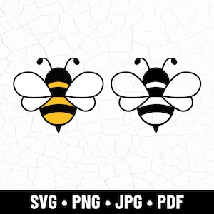 Abeja linda SVG, Abeja Svg, Clipart de abeja, Contorno de abeja Svg, Abeja amigable Svg, Clipart de abeja bebé, Clipart de abejorro, Abeja Png, Archivo Cricut