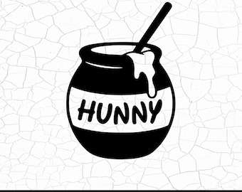 SVG de miel, SVG de miel, Diseño de miel, SVG de camiseta de miel, SVG de Winnie the Pooh, Silueta de miel, Clipart de miel, Archivo de corte de Cricut, Descarga digital