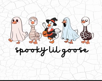 Spooky Goose Halloween SVG: retro clipartbundel (digitale download)