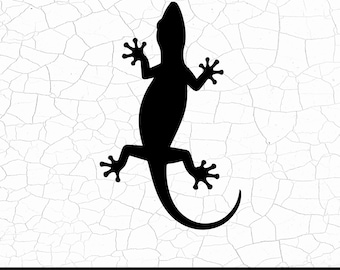 Lizard SVG, Reptile Silhouette Clipart, Digital Download