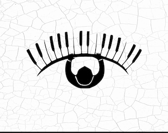 Pianotoetsenbord SVG, clipart muzieknoten, pianokunst aan de muur, digitale download