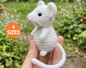 Haakpatroon voor een muis (PDF) | Amigurumi muispatroon | Haakdier voor beginners | 4 maten | Digitale download | Zelfgemaakte pluche muis