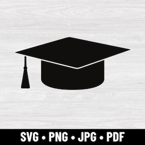 Graduation Cap SVG, Class of 2025, Cut File, Graduate Silhouette, Graduation Hat Clipart, Graduation Shirt SVG, 2025 Graduate Cut File