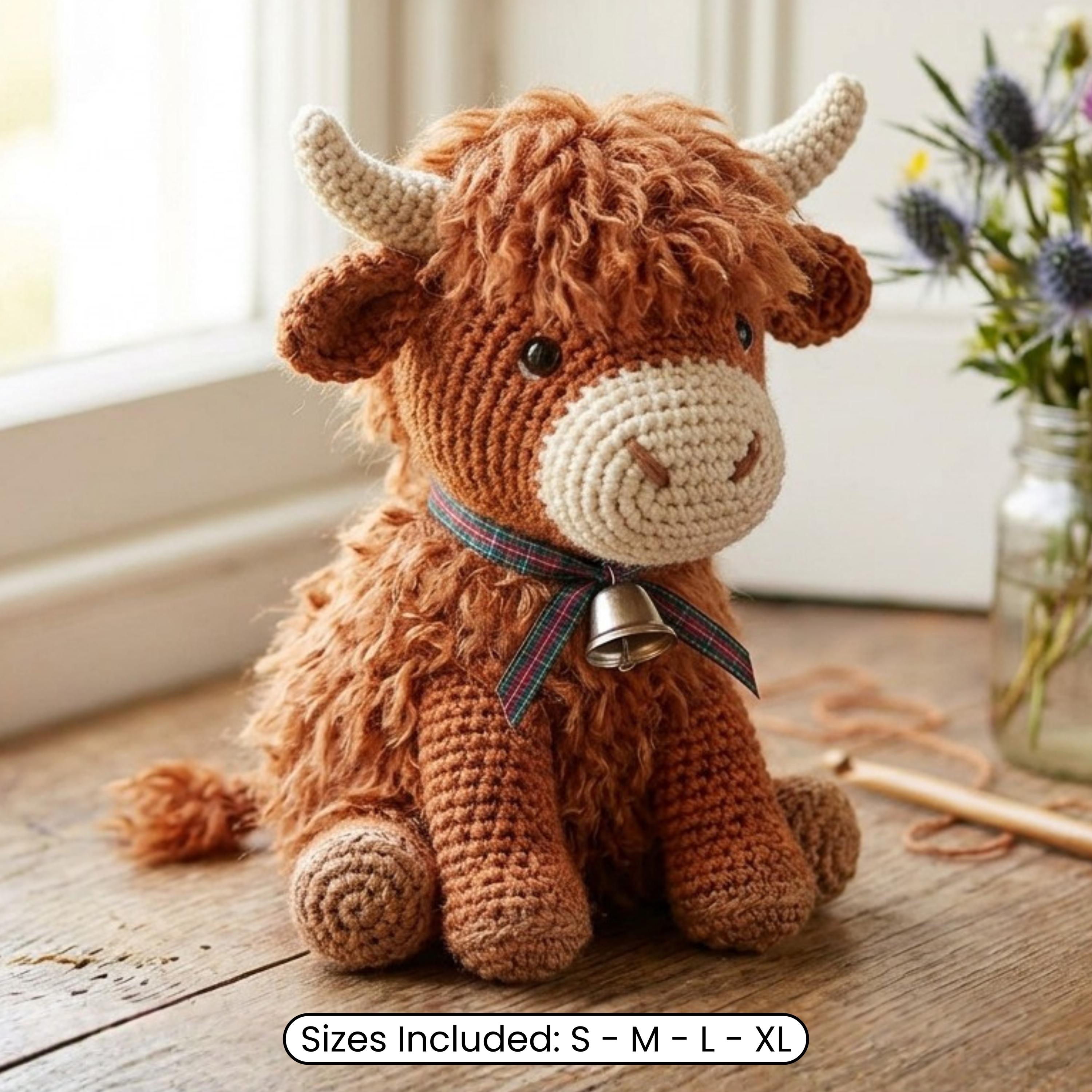 Rustic Highland Cow Amigurumi Pattern