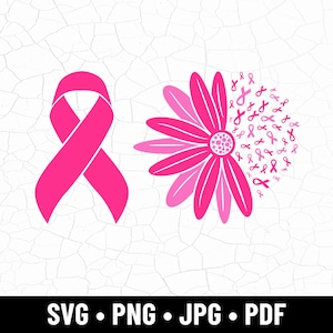 Breast Cancer SVG, Breast Awareness, Fight Clipart, Pink Ribbon PNG, Shirt Design, Digital Download