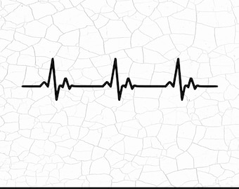 Heartbeat Line SVG, Heartbeat Pulse Clip Art, ECG EKG Cut Files, Nurse Vector, Healthcare Vector Files, Digital Download