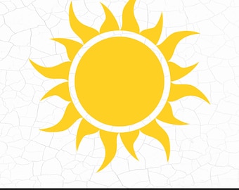 Boho Sun SVG, Sunshine Clipart, Cricut och laserskurna filer (digital nedladdning)