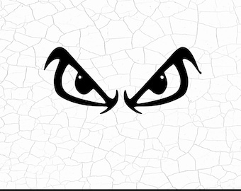 Cartoon Auge SVG: Kawaii Silhouette, T-Shirt Design (Digitaler Download)