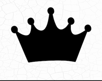 Corona SVG, archivo de corte de tiara de princesa, silueta real (descarga digital)