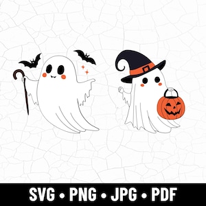 Ghost SVG, Halloween Ghost svg, Cute Ghost Clipart, Spooky Ghost Cut Files, Ghost svg, Halloween Silhouette svg Digital Download