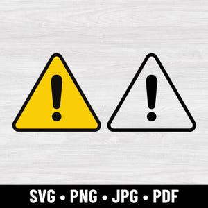 Caution Sign SVG, Warning Clipart, Sign Cut File Instant Download