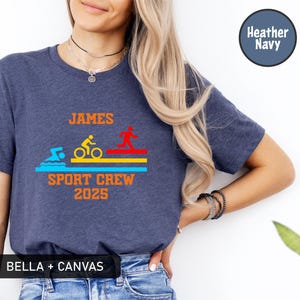Camisetas de triatlón con nombre personalizado, camisetas de triatlón para nadar, andar en bicicleta, correr, camisetas de triatlón personalizadas, camisetas familiares de triatlón, camisetas de equipo deportivo