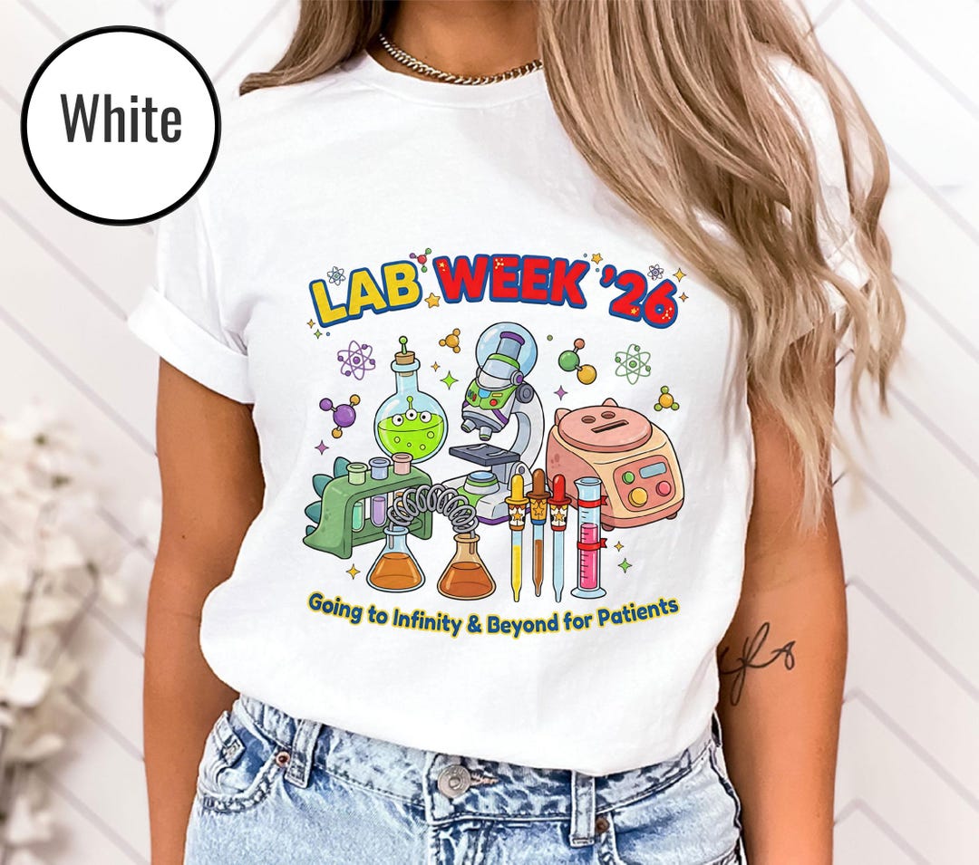 Lab Week 26 Shirt, Science Lab Microscope Beaker, Medical Lab Tech, Lab ...