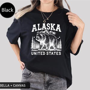 Vintage Alaska Bear T-Shirt: Retro Travel Tee, Bella+Canvas