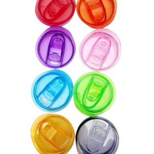 Smalle deksels voor drinkbekers van 590 ml (20 oz) – Morsbestendige schuifdeksel | Geschikt voor drinkbekers van 590 ml (20 oz) | Verkrijgbaar in diverse kleuren | Duurzame plastic deksel voor reisbekers