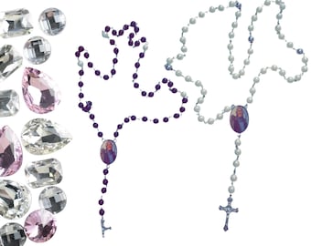 Custom Photo Rosary Beads – Personalised Memorial Rosary, Picture Rosary with Photo Center, Remembrance Gift, Religious Keepsake