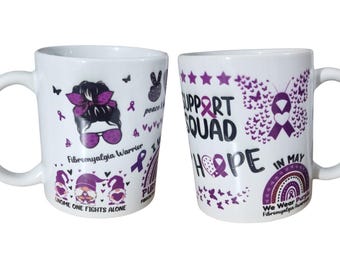 11oz Fibromyalgia Awareness Mug | Chronic Illness Warrior Gift | Spoonie Support Coffee Cup | Fibro Fighter Motivation Mug