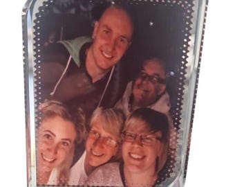 glass photo block, personalised custom. Special gift, memorial, home decor, family, friends, lovers