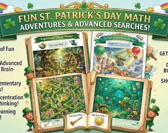 70+ Pages St.Patrick’s Day Activity Worksheet Kids Hunt Educational Spy Digital Download PDF