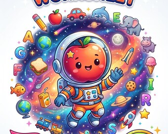 Creative A-Z Alphabet Worksheets 26 Pages Daily Wonders Tracing Coloring Book Kids Digital Download