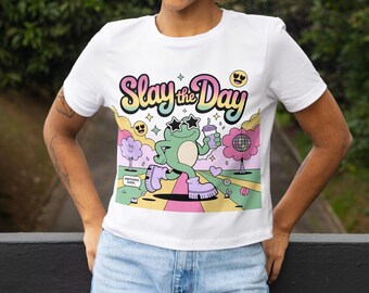 Trendy Frog Art Print | Slay The Day, Unbothered Queen (Digital Download)