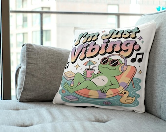 Rainy Day Frog Print: Cozy Window Seat Nature Art (Digital Download