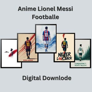 Lionel Messi Footballer Wall Art, Soccer Legend Wall Art Print,Soccer Fan Gift Poster, Football Home Decor Gift digital Downlode and Enjoy
