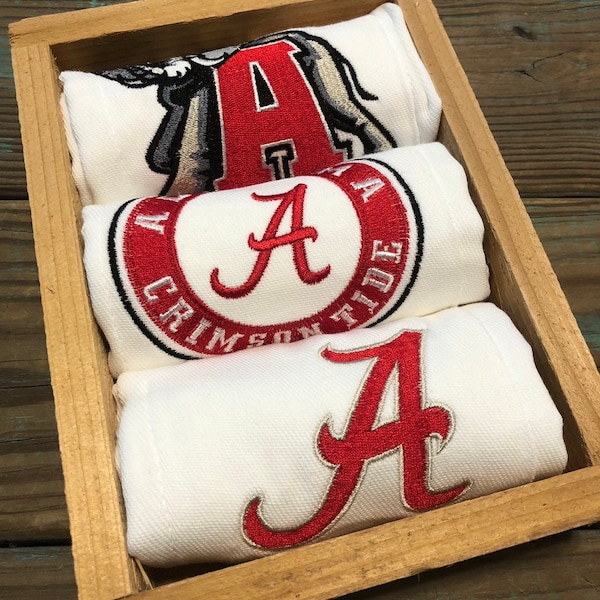 Débarbouillettes personnalisées, bébé Alabama, débarbouillettes, Roll Tide