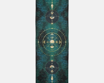 Yoga Mat Towel - Celestial Fantasy - Non-Slip for Hot Yoga, Humid Climates - Relaxing Yoga Gift for Mom, Best Friend, Sister - Travel, Beach