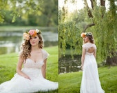 Rosa-One of a kind wedding gown-Pale Pink Vintage Lace