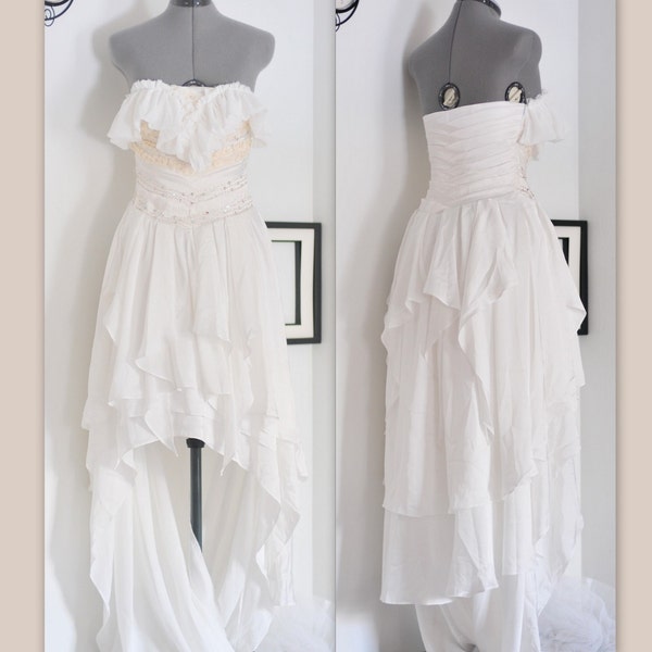 Wedding Gown TB18---Cathy Wedding Gown---strapless or single strap satin dress