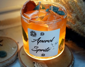 Aperol Spritz kaars, drankkaars