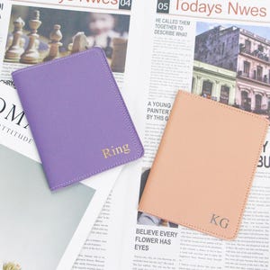 Custom Leather Passport Holder- Honeymoon Gift - Wedding Travel Accessories for Groomsmen Bridesmaids Best Man