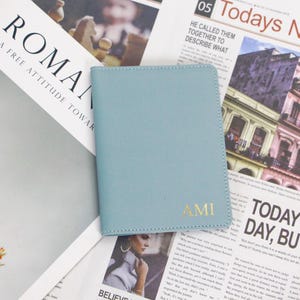 Embossing Leather Passport Cover,Personalized Wedding Travel Gift,Best Man Bridesmaid Groomsman Honeymoon Present