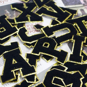 Chenille Alphabet Letter Patches – 5.5cm Custom Embroidered Initials, Iron-On or Stick-On Patches for Clothing, Gifts & DIY Accessories