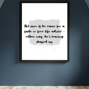 Barber Printable Quote – “Fade or Free Life Advice” – A4 Digital Download – Humorous Barbershop Wall Art – Grooming Station Decor