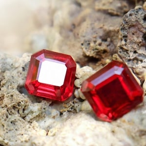 Natuurlijke robijn, stralend geslepen, 8 karaat, rode edelsteen, gecertificeerd, losse edelsteen, luxe sieraden en jubileumcadeau voor vrouwen