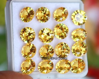 5 Pc Yellow Sapphire Gemstone Lot | 4-6 Ct Round Cut Natural Yellow Sapphire | GGI Certified Loose Gemstones | Jewelry Making | Birthstone