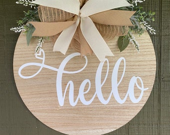 Door Hanger, Hello Door Hanger, Everyday Door Hanger, Door Decor, Front Door Decor