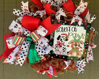 Santa Paws Wreath