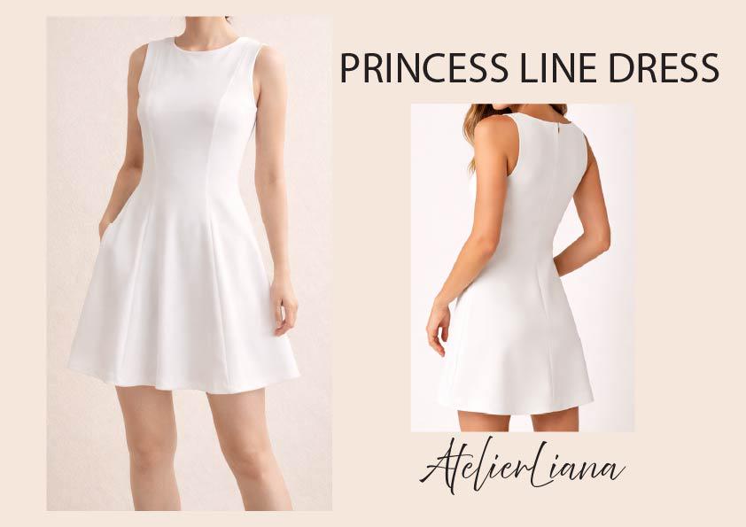 Princess Line Sewing Patterns Princess Line Mini Dress Sewing Pattern - Knit Fit & Flare (PDF Pattern ...
