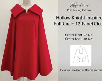 Hornet Cloak Sewing Pattern, Hollow Knight Inspired (PDF) | A4 letter / A0 / Projector