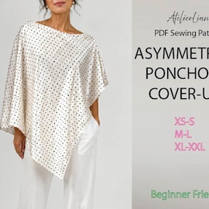 Asymmetrisk ponchoöverdel | A4 letter / A0 / projektor