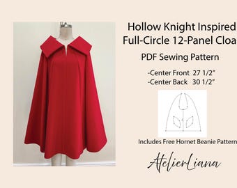 Hornet Cloak Sewing Pattern, Hollow Knight Inspired (PDF)