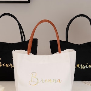 Personalized Tote Bags, Bridesmaid Proposal, Personalized Name Gift Bags, Bridal Party Favors, Custom Canvas Bags, Large Beach Tote 25081601